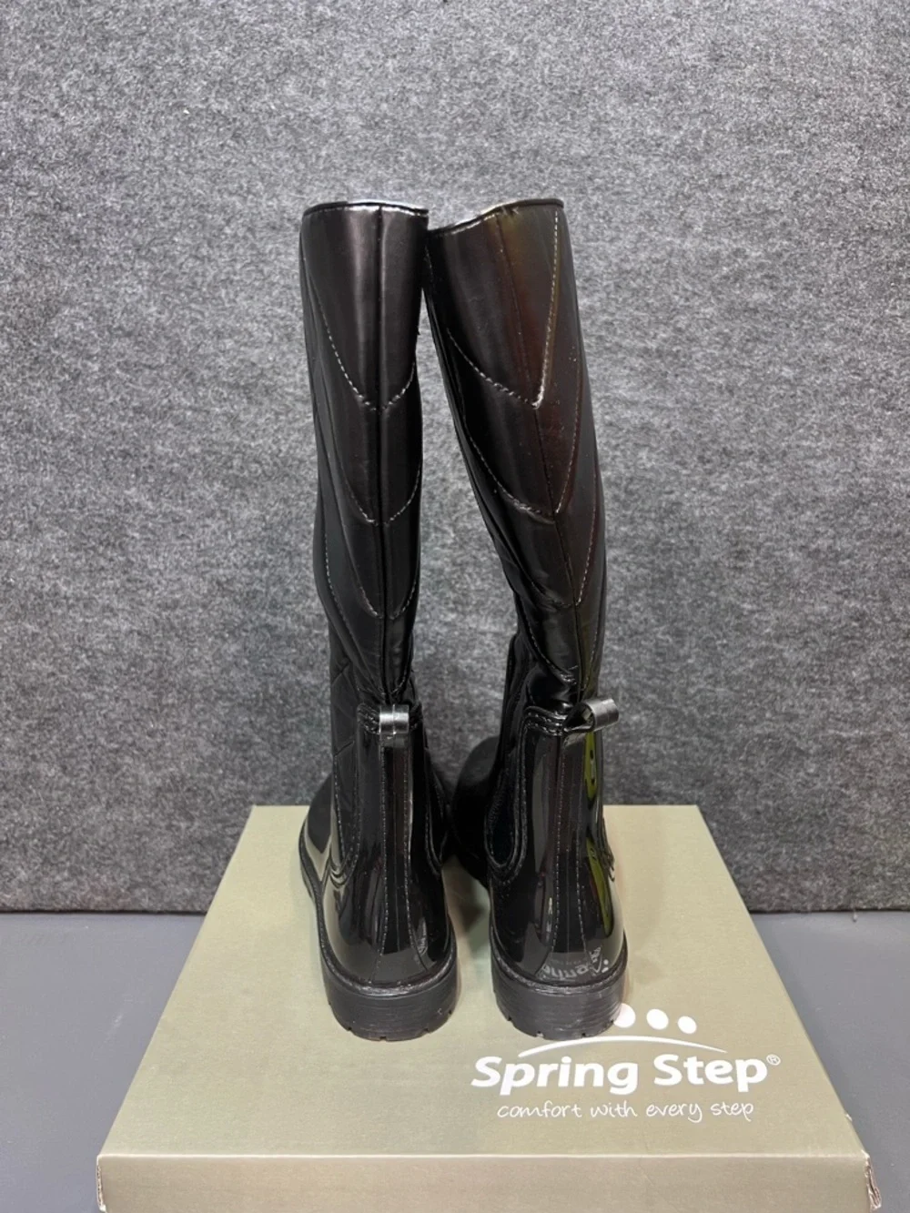 Spring Step Maiza Waterproof Quilted Rain Boots Women’s Size 9